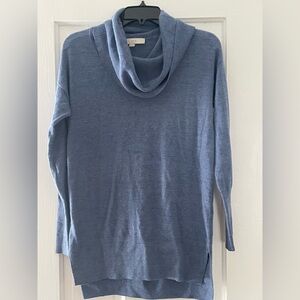 LOFT Soft Blue Cowl Neck Sweater